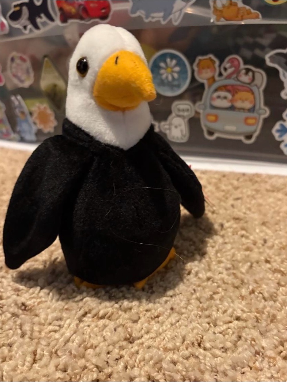 Baldy the bald eagle Beanie Baby #retro #tybabies #ty #beaniebabiea